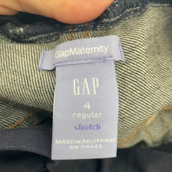 GAP Maternity Flare Jeans Dark Wash Belly Panel women’s maternity Size 4 NWOT - Picture 8 of 10
